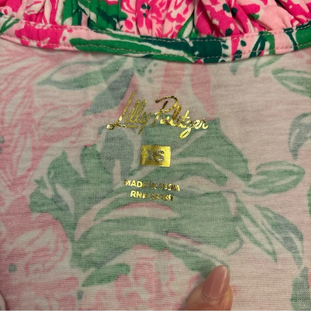 Lilly Pulitzer Pink and Green Floral Dress - Picture 4 of 10